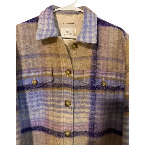 Wilfred Free Aritzia The Ganna Shirt Jacket‎ Elaine Violet Purple Women's Size M - Image 3