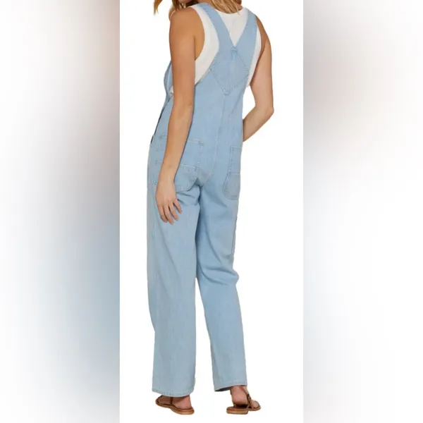 Outerknown Light Blue Denim Overalls for Women - NWT - Size M cotton - Image 2
