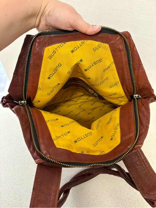 Vintage Gustto Leather Hobo Slouchy Shoulder Bag - Image 9