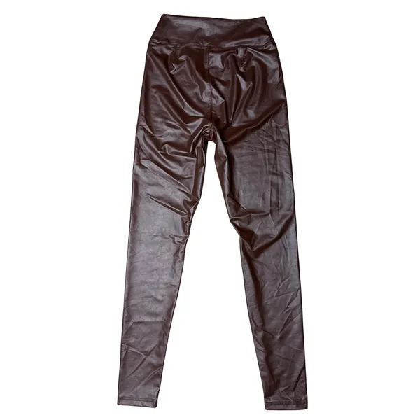 Offline By Aerie Real Luxe Faux Leather Hi Rise Leggings Size Medium Brown Chic - Image 11