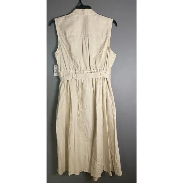 Time and Tru Women's Sleeveless Cotton Belted Midi Shirtdress Size XXL NWT - Image 6