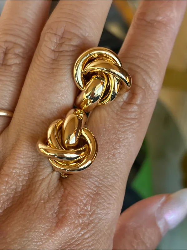 New Gold-Filled Twisted Knot Trendy Studs Earrings - Image 4