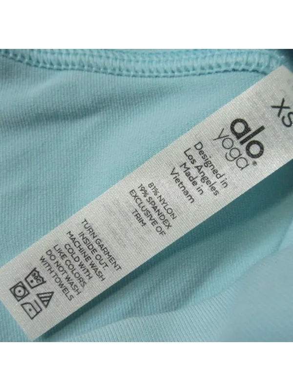 NWT Alo Yoga High-Waist Airbrush Legging in Blue Quartz Stretch Workout XS - Image 8