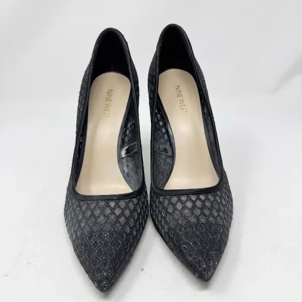 Nine West Tatiana Pointed Toe Heels – Size 9 Gray Silver Shimmer - Image 3