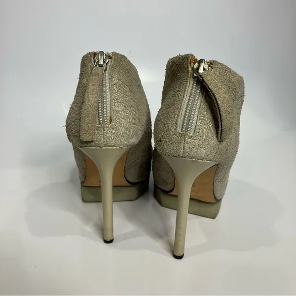 Camilla Scovgaard tan suede leather‎ platform stiletto Heels size 35.5 - Image 5