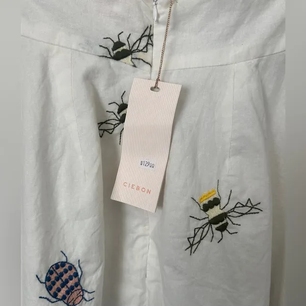 NWT Ciebon Selma Embroidered Plunge Neck Maxi Dress - Image 9
