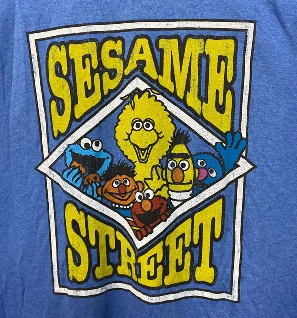Sesame Street animated blue Tshirt size Extra Large - Image 2