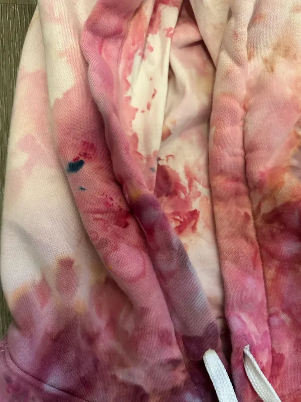 Nike Tie-Dye Hoodie - Pink, Purple & Coral Wash - Image 7