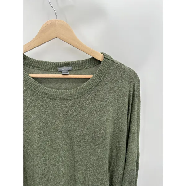 Aerie Green Long Sleeve Round Neck‎ Viscose Blend Pullover Women's Size X-Small - Image 4
