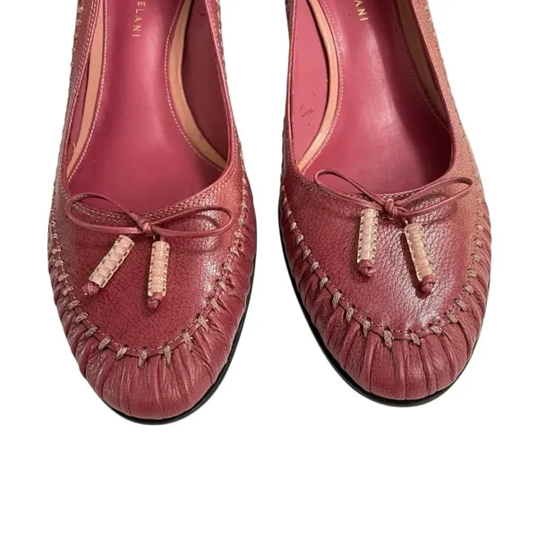 Antonio Melani Shoes Margherit 001 Dusty Rose Pink Leather With Bow Low Heels 9M - Image 7
