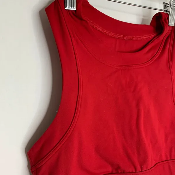 Set Active x Justine Skye Red High Neck Sports Bra Top Womens Small Apple Red - Image 5