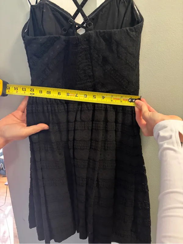 Guess Black Strappy Mini Dress with Crisscross Back - Image 6
