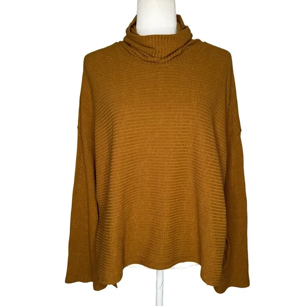 Free People Movement Can't Handle This Turtleneck Top Burnt Orange‎ XS - Image 2