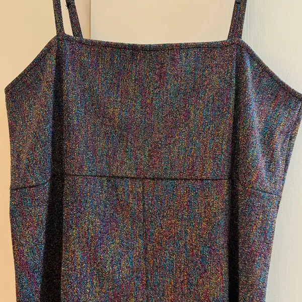 ASOS cami dress in rainbow glitter sparkly bodycon mini dress size 12 - Image 6