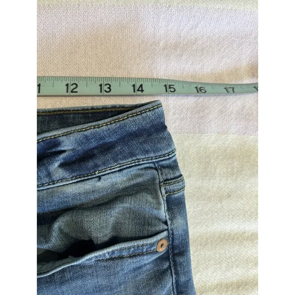 Aeropostale Light‎ Super Skinny Mid Rise Distressed Denim Jeans Size 30x30 - Image 6