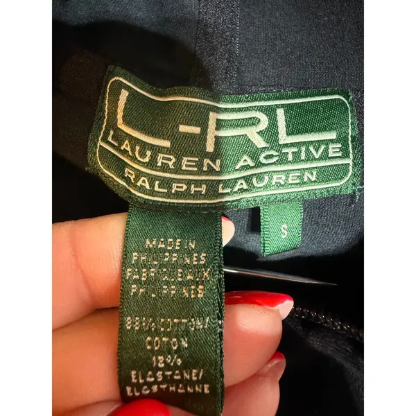 Lauren Ralph Lauren Hoodie Women S Black Zip Up Active Athleisure Sporty Minimal - Image 3