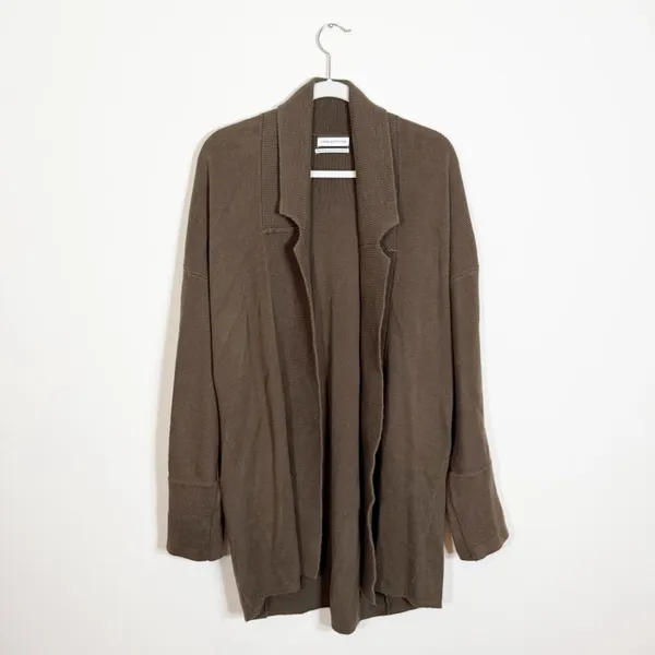 Urban Outfitters Open Front Long Line Brown Cardigan Sweater Small - Image 2