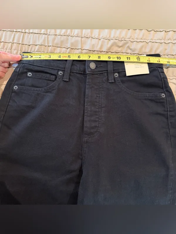 Universal Threads Highest Rise Straight Denim Jeans Black 6 NWT Stretch - Image 9