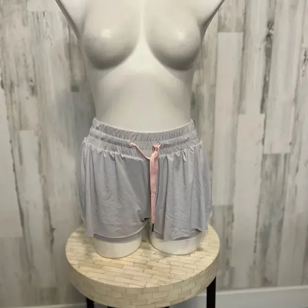 Gray Athletic Skort Women’s Small Elastic Waist Drawstring Active Tennis Shorts - Image 3