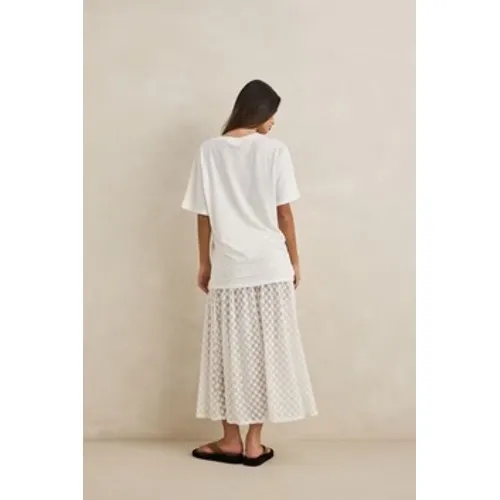 Rhythm Womens Gigi Lace Maxi Skirt White High Waist‎ Side Slit Boho XS/6 NWT - Image 3