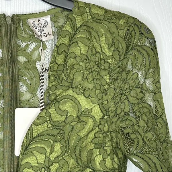 Angel Biba Shannon Green Lace Dress Size 8 NWT‎ - Image 4