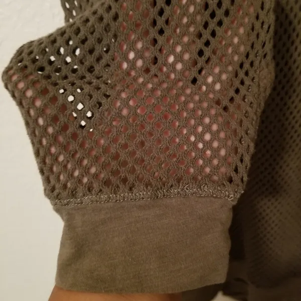 Express mesh blouse Large green Army - Image 3