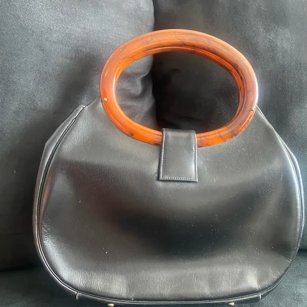 Vintage 80s Handbag 👝 Black - Image 2