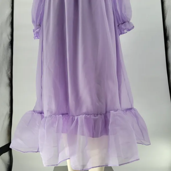 Shein‎ Prairie Dress Womens XS Lavender Cottage Flowy Lined Victorian Coquette - Image 7