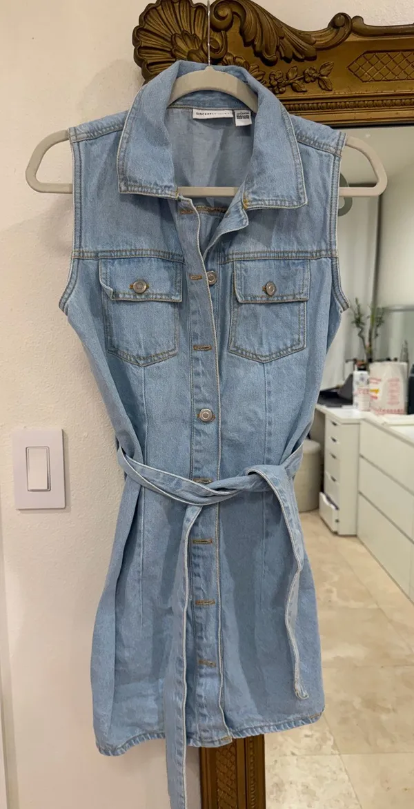 Denim Dress Snatched Blue - Image 2