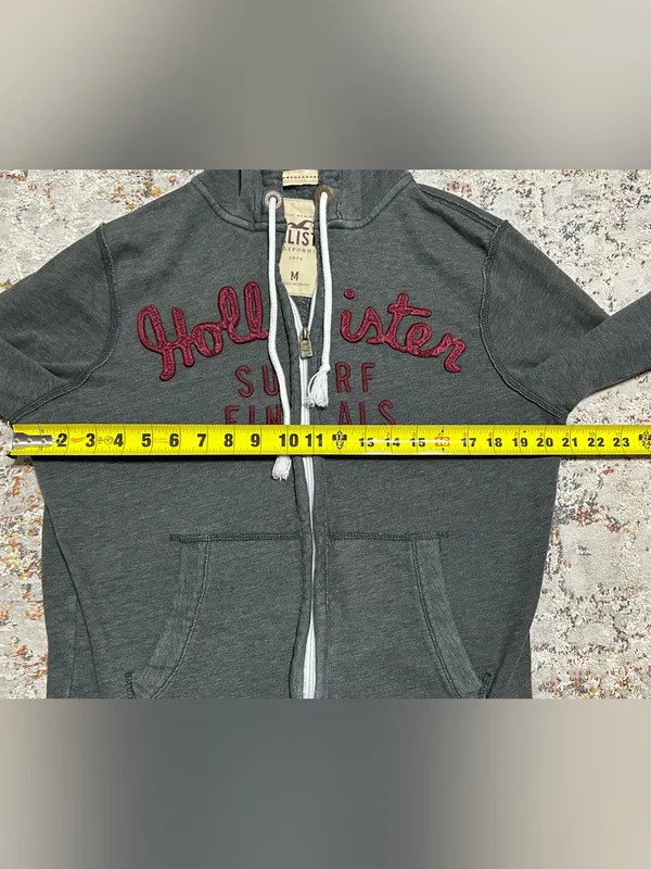Y2k Hollister California Surf Finals full-zip fleece hoodie sweatshirt size M - Image 6