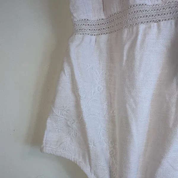 Cotton‎ On Pink Embroidered Crochet Lace Tiered Ruffle Mini Dress Large - Image 7