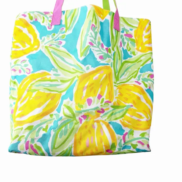Lilly Pulitzer for‎ Estee Lauder Lemon Print Tote Bag Multicolor Travel Preppy - Image 4