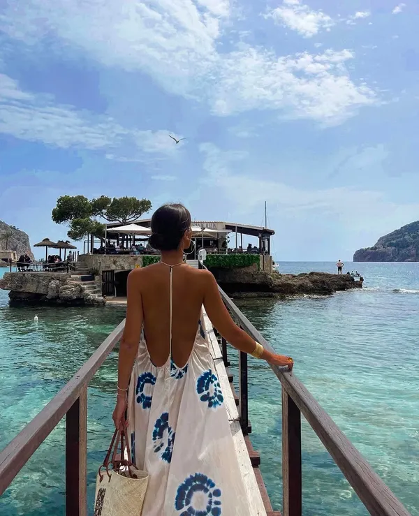 Zara dress maxi oversize fit boho blogger prints casual summer vacation wedding - Image 9
