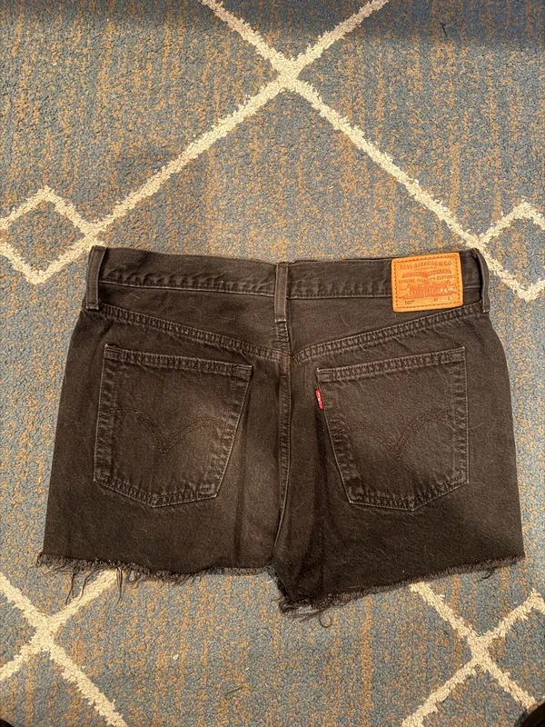 Women’s Levi’s Black Jean Shorts  - Image 3