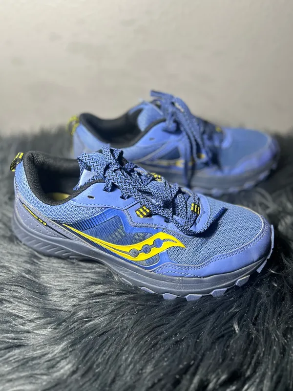 Saucony Excursion TR XT600 Trail Running Hiking Blue/Yellow Sneakers Sz7.5 - Image 2