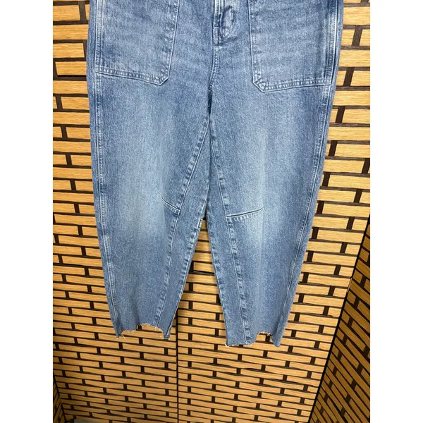 Free‎ Assembly Barrel Leg Jeans Size 2 Blue - Image 4