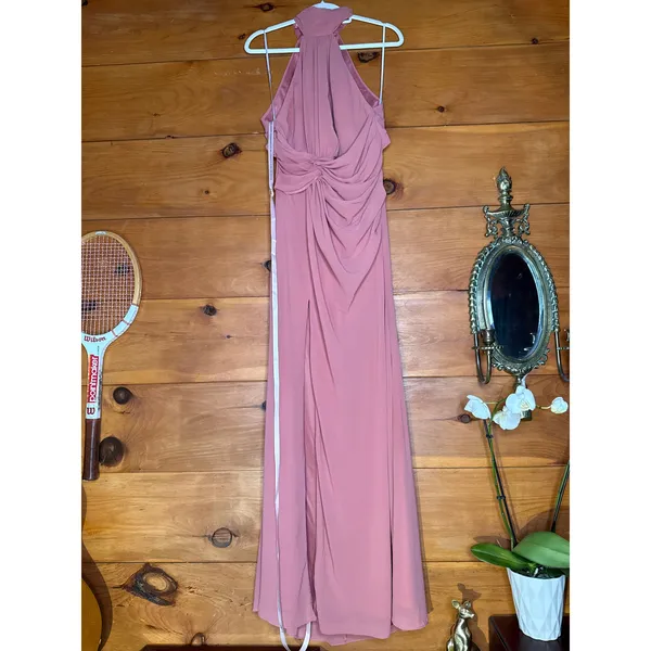 NWT Lulus Lavinia Rusty Rose Mock Neck Backless Maxi Dress Bridesmaid Gala Sz XL - Image 2