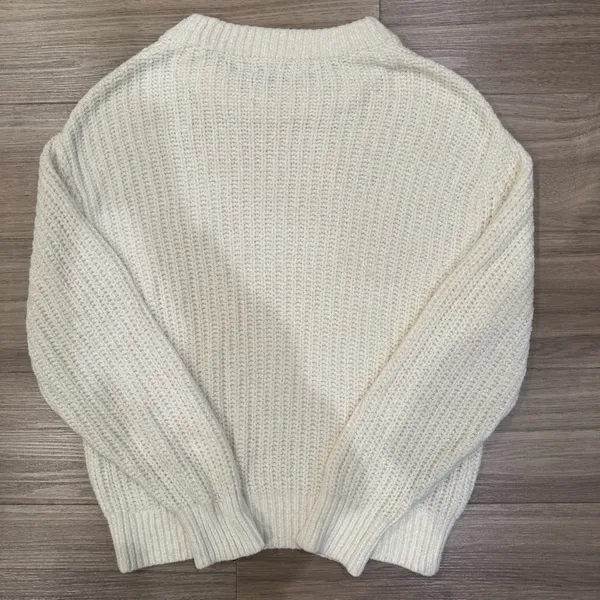 Wilfred Cream Crewneck Knit Sweater - Image 4