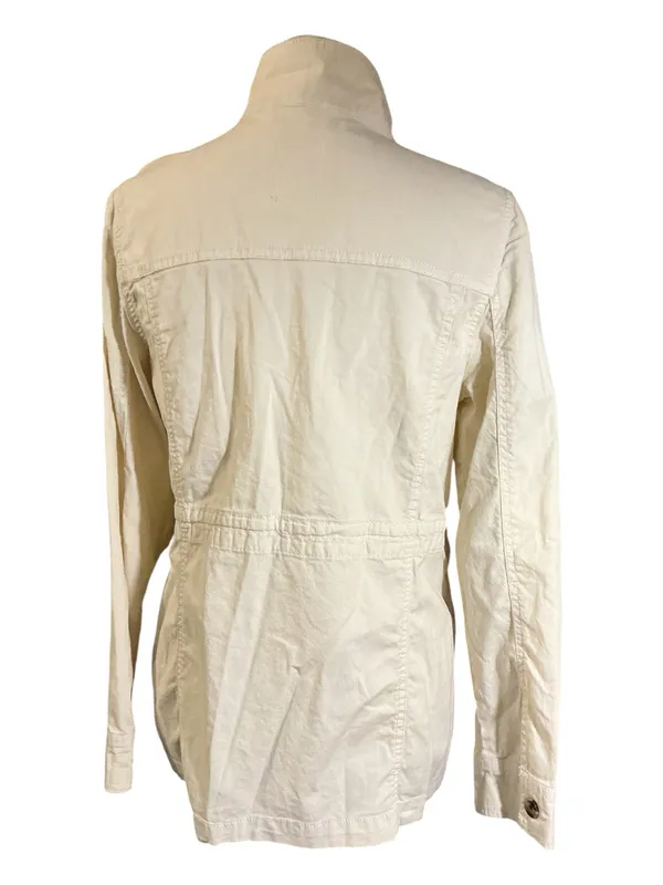 Sonoma Goods For Life Cream Utility Field Jacket Women’s Medium Zip Cargo Off White - Image 2