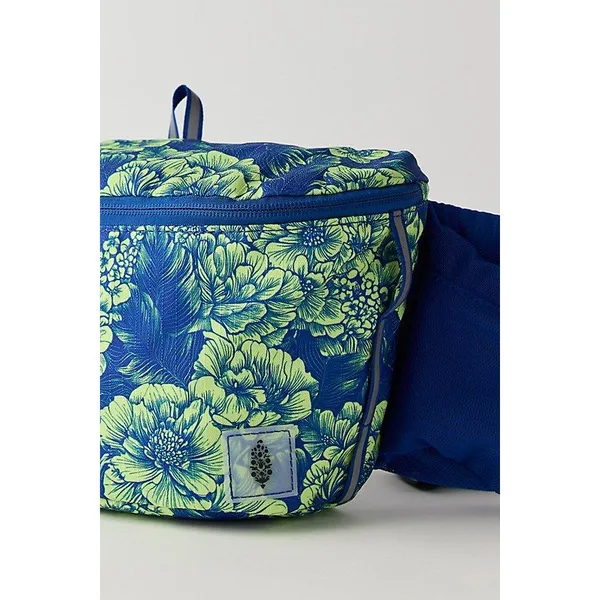NEW Free People Movement FP Blue Woodblock Floral Happy Packer Cargo Sling Bag - Image 3