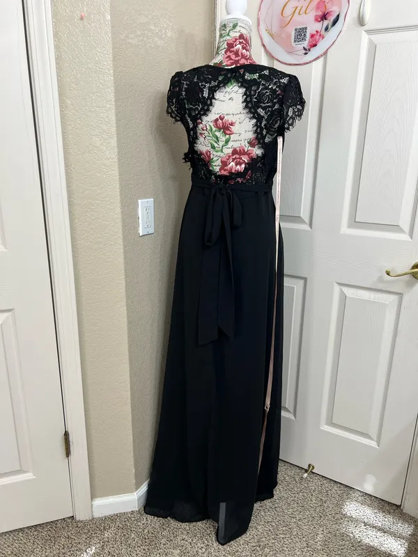 Lulu's Momentous Moments Black Lace Backless Maxi Dress - Image 4