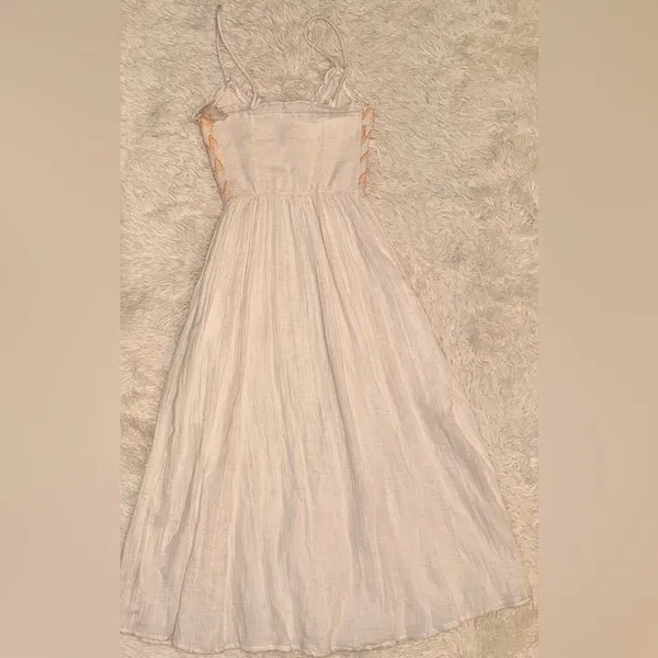 NWOT FREE PEOPLE sweet nothings midi dress in marshmallow white sz S - Image 5