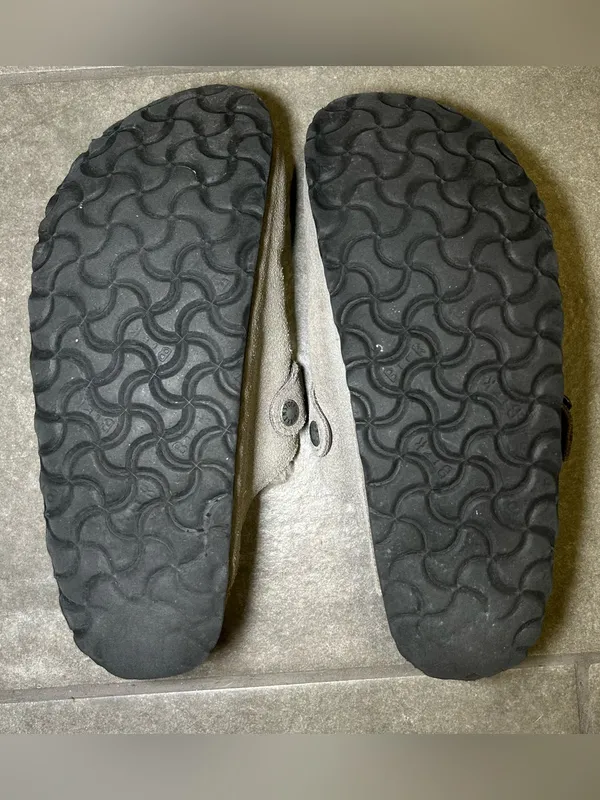 Birkenstock Boston Shearling Lined Gray Suede Slip On Clogs Women’s Shoe Size 9 - Image 8