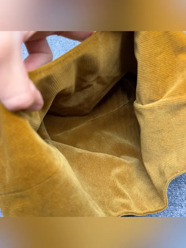 MERIT Signature Makeup Bag Corduroy Mustard - Image 3