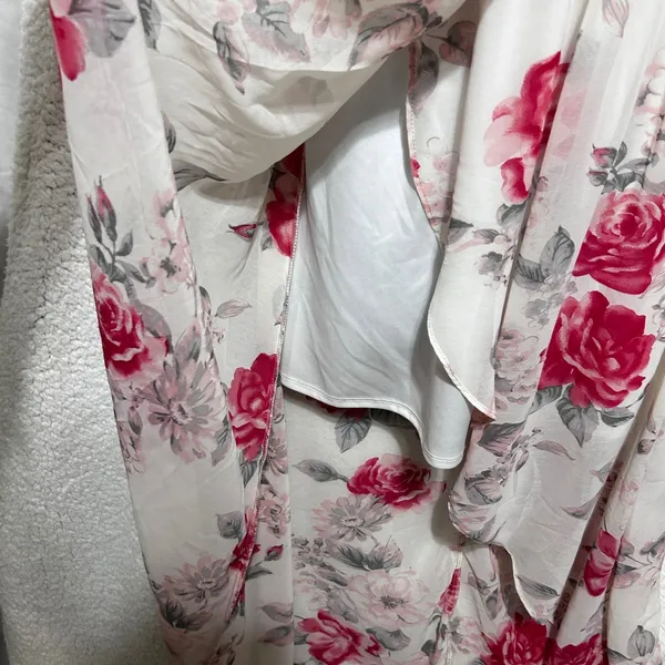 Lily Rose Babydoll Cottage Maxi Dress‎ S Floral Lace Chiffon Y2K Coquette Fairy - Image 6