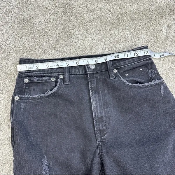 Abercrombie & Fitch Curve Love The Mom High Rise Skinny Jean Black Destroy 26 2R - Image 13