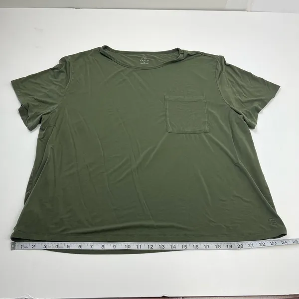 Cozy Earth Women’s Short Sleeve Shirt Top Size XL Pocket Bamboo Blend‎ *FLAW - Image 7