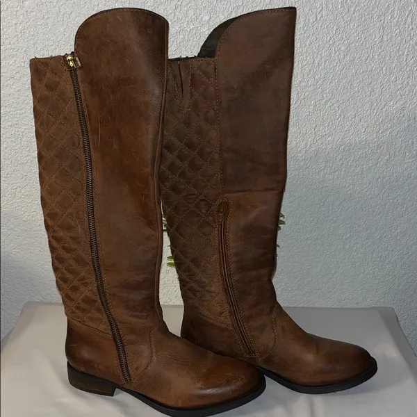 Steve Madden Brown Quilted Over the Knee Boots used good condition - Image 6