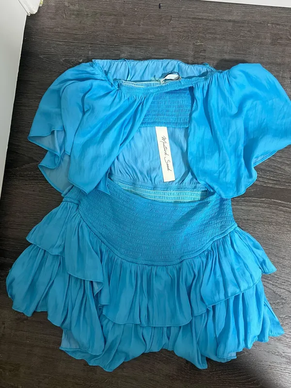 Lily Rain Dress Blue - Image 3