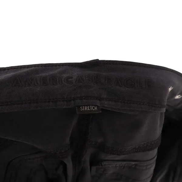 American Eagle Outfitters Baggy Utility Pants Womens 6 Black Stretch Wide Leg - Image 3